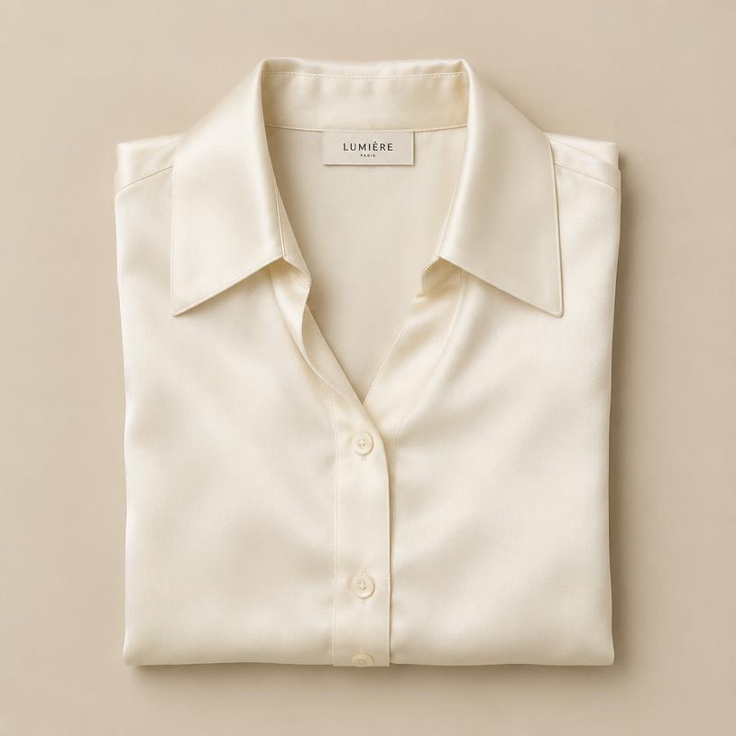 Blusa de seda marfil de Casa Lino